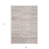 4' X 6' Beige And Gray Striped Area Rug